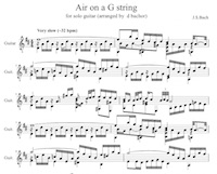 Bach - Air On A G String - Solo guitar